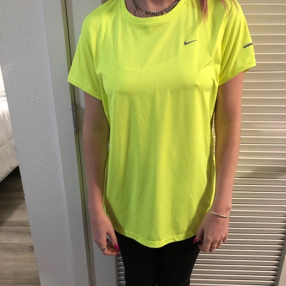 Nike Tops - Neon Yellow Nike Dri Fit T-Shirt